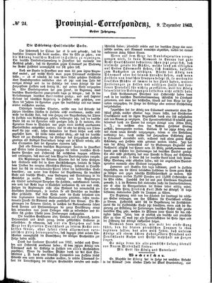 Provinzial-Correspondenz vom 09.12.1863