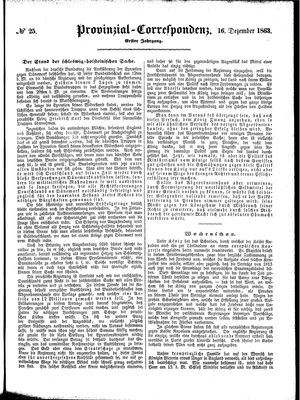 Provinzial-Correspondenz on Dec 16, 1863