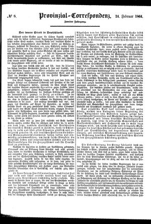 Provinzial-Correspondenz vom 24.02.1864