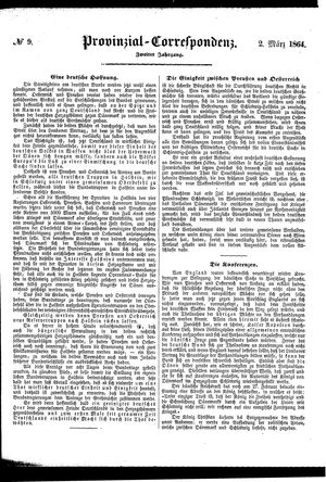 Provinzial-Correspondenz on Mar 2, 1864