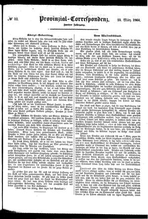 Provinzial-Correspondenz vom 23.03.1864