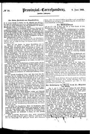 Provinzial-Correspondenz vom 08.06.1864