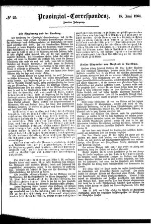 Provinzial-Correspondenz vom 15.06.1864