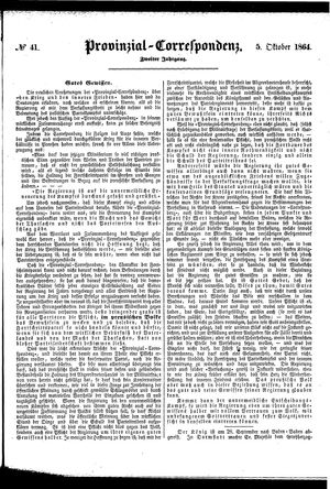 Provinzial-Correspondenz vom 05.10.1864