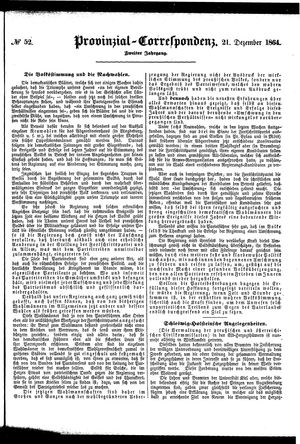 Provinzial-Correspondenz vom 21.12.1864