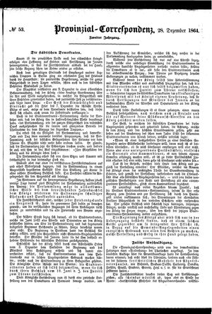 Provinzial-Correspondenz vom 28.12.1864