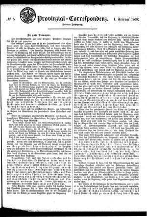 Provinzial-Correspondenz vom 01.02.1865