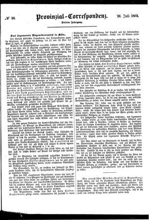 Provinzial-Correspondenz vom 26.07.1865