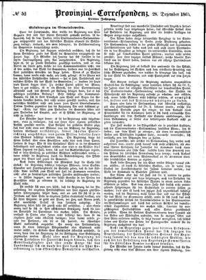 Provinzial-Correspondenz on Dec 28, 1865