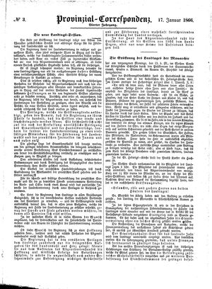 Provinzial-Correspondenz on Jan 17, 1866