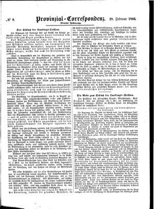 Provinzial-Correspondenz vom 28.02.1866