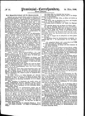 Provinzial-Correspondenz on Mar 14, 1866