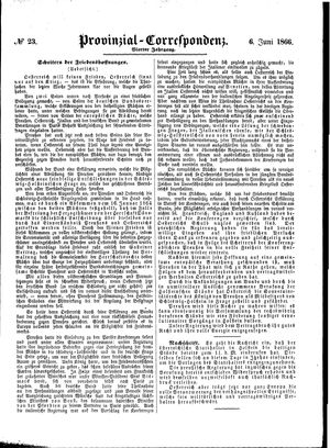 Provinzial-Correspondenz on Jun 6, 1866