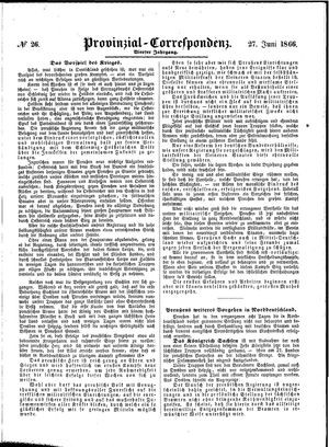 Provinzial-Correspondenz vom 27.06.1866