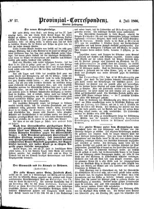Provinzial-Correspondenz vom 04.07.1866