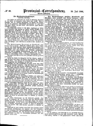 Provinzial-Correspondenz on Jul 18, 1866