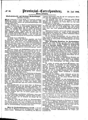 Provinzial-Correspondenz on Jul 25, 1866
