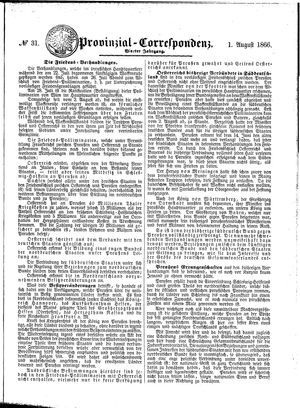 Provinzial-Correspondenz on Aug 1, 1866