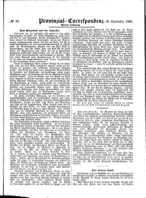 Provinzial-Correspondenz vom 26.09.1866