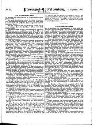 Provinzial-Correspondenz vom 05.12.1866