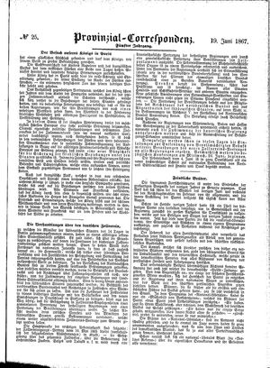 Provinzial-Correspondenz vom 19.06.1867