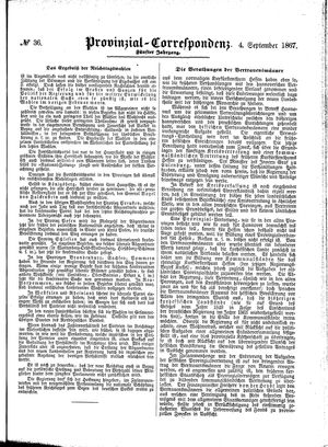 Provinzial-Correspondenz vom 04.09.1867