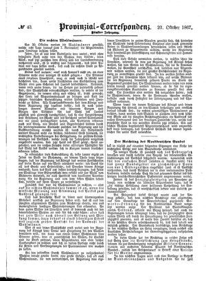 Provinzial-Correspondenz vom 23.10.1867