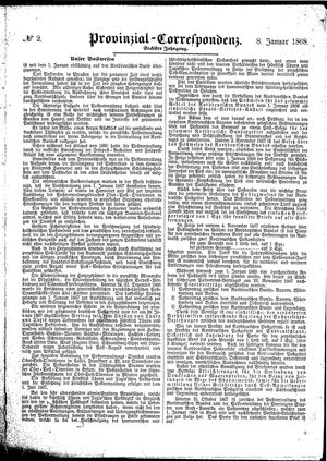 Provinzial-Correspondenz vom 08.01.1868