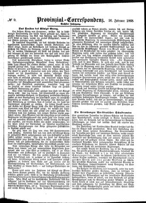 Provinzial-Correspondenz vom 26.02.1868