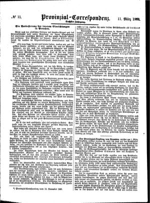 Provinzial-Correspondenz vom 11.03.1868