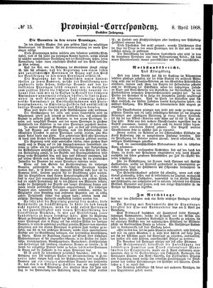 Provinzial-Correspondenz vom 08.04.1868