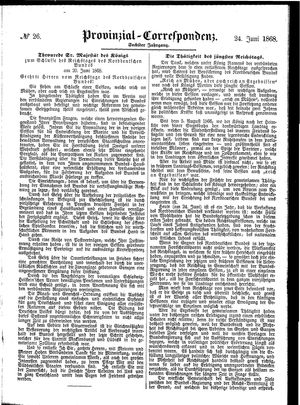 Provinzial-Correspondenz vom 24.06.1868