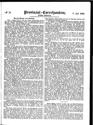 Provinzial-Correspondenz vom 08.07.1868