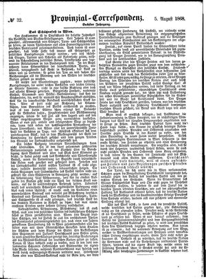 Provinzial-Correspondenz on Aug 5, 1868