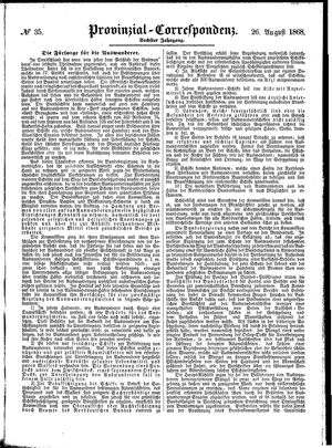 Provinzial-Correspondenz on Aug 26, 1868