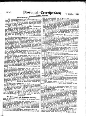 Provinzial-Correspondenz vom 07.10.1868