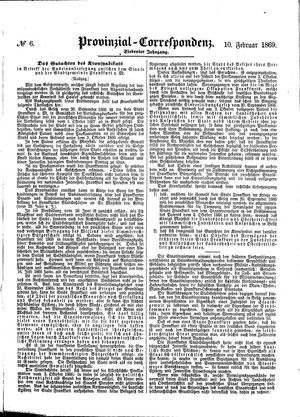 Provinzial-Correspondenz vom 10.02.1869