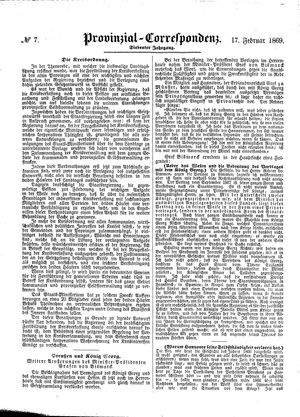 Provinzial-Correspondenz vom 17.02.1869