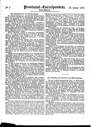 Provinzial-Correspondenz vom 26.01.1870