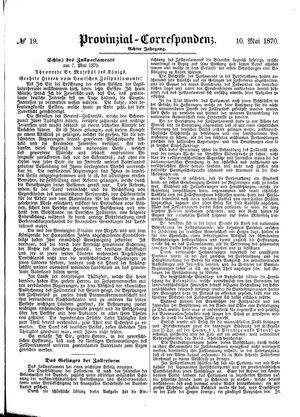 Provinzial-Correspondenz vom 10.05.1870