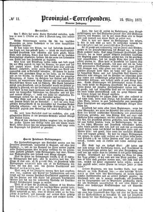 Provinzial-Correspondenz vom 15.03.1871