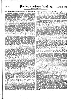 Provinzial-Correspondenz on Apr 12, 1871
