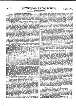 Provinzial-Correspondenz on Jul 5, 1871
