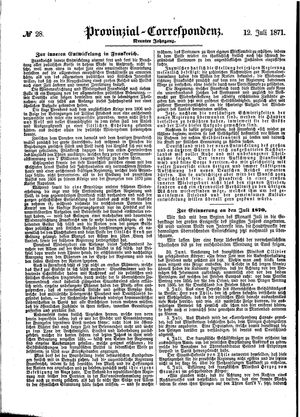Provinzial-Correspondenz vom 12.07.1871