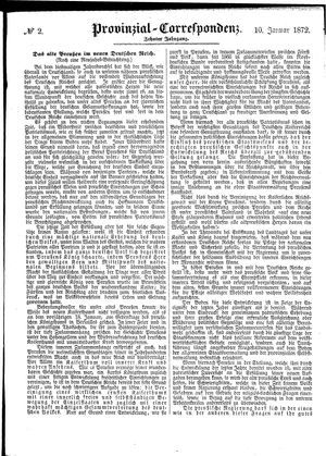 Provinzial-Correspondenz vom 10.01.1872
