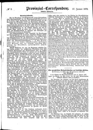 Provinzial-Correspondenz on Jan 17, 1872