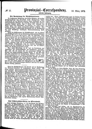 Provinzial-Correspondenz vom 13.03.1872