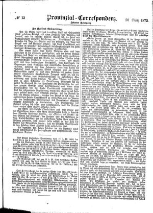 Provinzial-Correspondenz on Mar 20, 1872