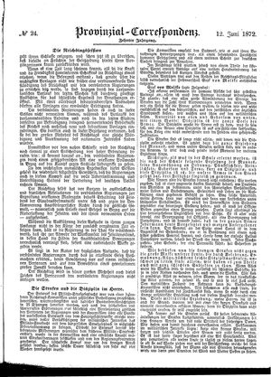 Provinzial-Correspondenz vom 12.06.1872