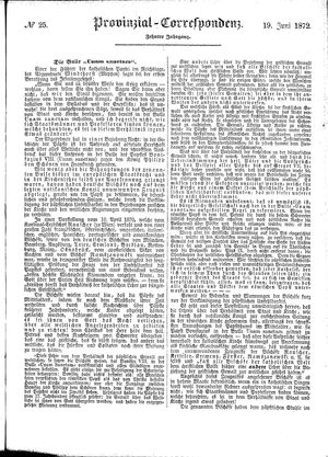 Provinzial-Correspondenz vom 19.06.1872